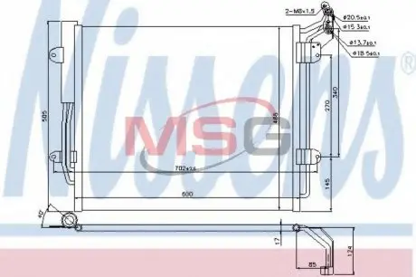 Конденсер кондиціонера NISSENS 940256