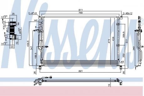 Радіатор кондиціонера First Fit NISSENS 940451 (фото 1)