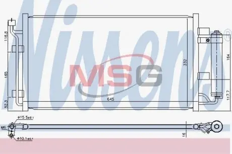 Радіатор кондиціонера NISSENS 940582