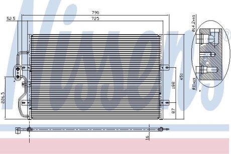 Радіатор кондиціонера NISSENS 94210