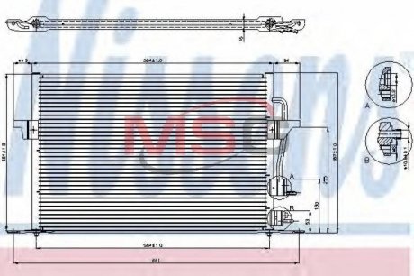 Конденсатор кондиционера FORD NISSENS 94308 (фото 1)