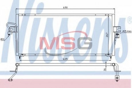 Конденсер кондиціонера NISSENS 94494