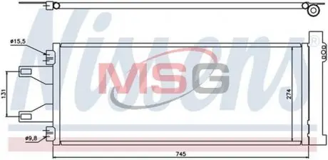 Конденсер кондиціонера NISSENS 94986