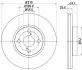 Диск тормозной передний Toyota Corolla 1.4, 1.8, 2.0 (04-07) NISSHINBO ND1016K (фото 1)