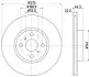Диск тормозной передний Toyota Yaris 1.0, 1.3, 1.4, 1.5 (05-) NISSHINBO ND1035K (фото 1)