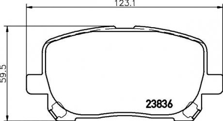 Тормозные колодки TOYOTA Avensis/Corolla/Matrix "F" 01-14 NISSHINBO NP1009 (фото 1)