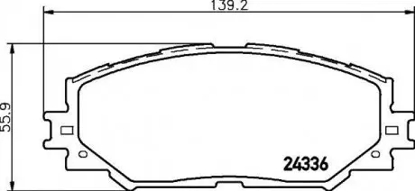 Тормозные колодки LEXUS/SUBARU/TOYOTA HS/Trezia/Corolla/Rav4" F "04>> NISSHINBO NP1019