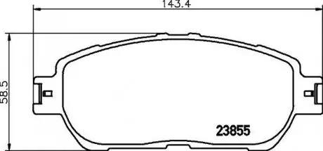 Тормозные колодки LEXUS/TOYOTA ES/Avalon/Camry "F" 00-12 NISSHINBO NP1024