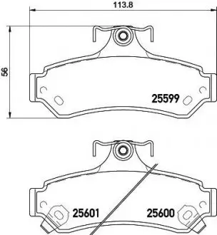 Гальмівні колодки TOYOTA Camry V40/V50 "R "06>> NISSHINBO NP1056