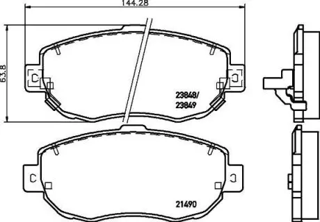 Тормозные колодки LEXUS GS300/IS "F" 93-05 NISSHINBO NP1073