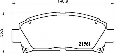 Тормозные колодки TOYOTA Avensis T22/Carina E "F" 92-03 NISSHINBO NP1077 (фото 1)
