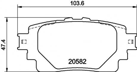 Тормозные колодки TOYOTA AURIS /COROLLA/RAV 4" R "18>> NISSHINBO NP1171 (фото 1)