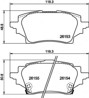 Колодки гальмівні дискові задні Toyota Corolla (09-) NISSHINBO NP1172