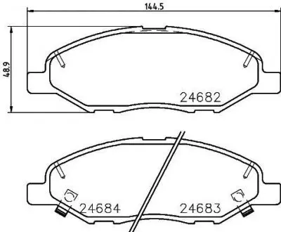 Тормозные колодки NISSAN Tiida/Note "F" 04>> NISSHINBO NP2012