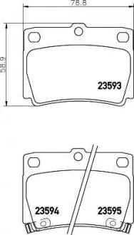 Тормозные колодки MITSUBISHI Galloper/Pajero "R "90>> NISSHINBO NP3008