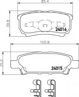 Гальмівні колодки CHRYSLER/DODGE/HYUNDAI/JEEP/MITSUBISHI "R "01>> NISSHINBO NP3011