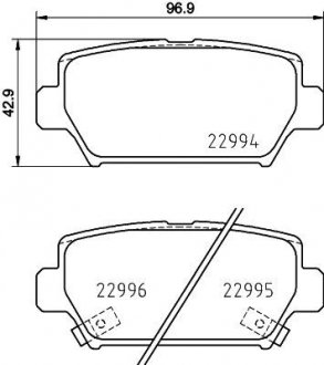 Тормозные колодки MITSUBISHI Eclipse "R" 17>> NISSHINBO NP3038