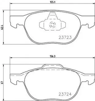 Тормозные колодки FORD/MAZDA/VOLVO Focus/C-Max/Wagon/3/5/S4" F "03>> NISSHINBO NP5006