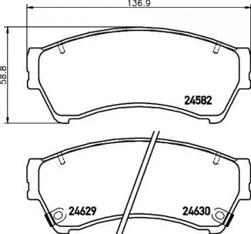 Тормозные колодки LINCOLN/MAZDA Zephyr/6" F "04>> NISSHINBO NP5017