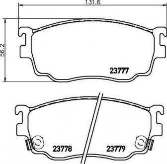 Тормозные колодки MAZDA 6 2.0-2.3 07 NISSHINBO NP5023