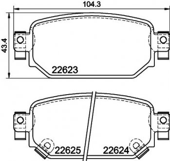 Колодки тормозные MAZDA CX-3 (DK),CX-3 SUV (DK) Rear Axle NISSHINBO NP5072