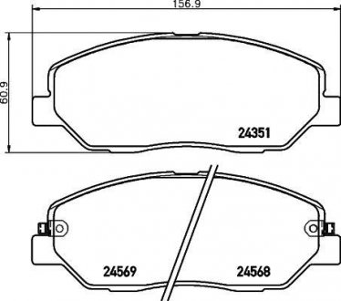 Тормозные колодки HYUNDAI Santa Fe "06>> NISSHINBO NP6030 (фото 1)