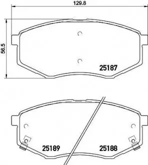 Тормозные колодки HYUNDAI/KIA ix20 (JC); TUCSON(JM); SOUL II (PS) Front Axle NISSHINBO NP6039