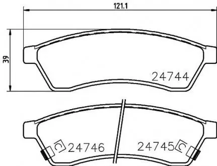 Тормозные колодки CHEVROLET Epica "R" 05-11 NISSHINBO NP6078