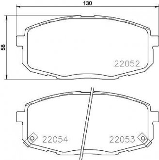 Колодки гальмівні дискові передние Hyundai i30/Kia Cerato 1.4, 1.6, 1.8, 2.0 (07-) NISSHINBO NP6095 (фото 1)