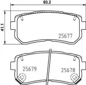 Тормозные колодки HYUNDAI//KIA Accent/i20/i30/Cee'd/Rio''R''05>> NISSHINBO NP6097