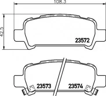 Тормозные колодки SUBARU Forester/Impreza/Legacy/Outback "R" 92-10 NISSHINBO NP7003