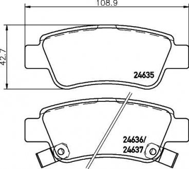 Гальмівні колодки HONDA CR-V "R "06>> NISSHINBO NP8014