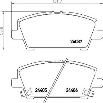 Тормозные колодки HONDA Civic (FD1) | Civic (FK1) 06- NISSHINBO NP8042