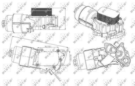 Радіатор масляний FORD FIESTA /MAZDA 3 в зборі NRF 31328