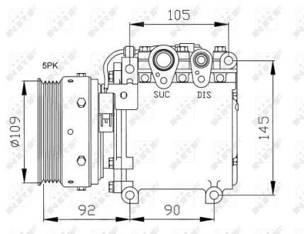 Компресор кондиціонера NRF 32049