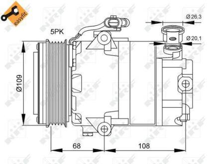Компресор кондиціонера NRF 32083