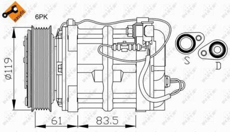 Компресор кондиціонера NRF 32108