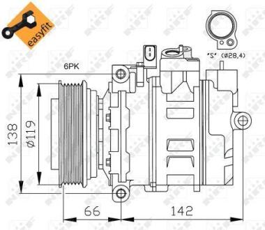 Компресор кондиціонера NRF 32111