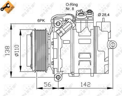 Компресор кондиціонера NRF 32178