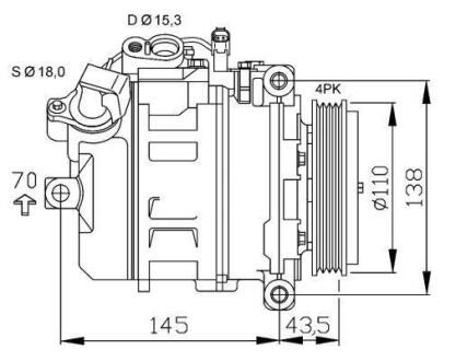 Компресор кондиціонера NRF 32520