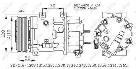 Компресор кондиціонера NRF 32772