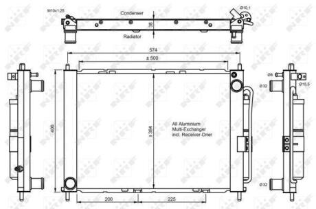 Радіатор кондиціонера NRF 350056