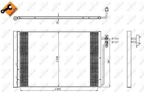 Конденсер кондиціонера NRF 350224