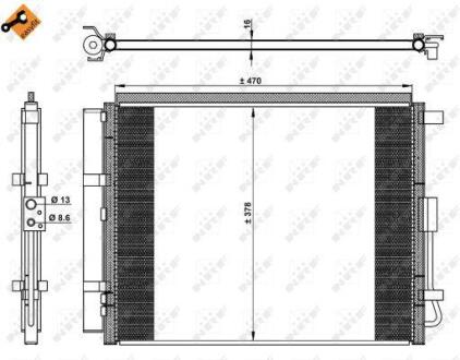 Радіатор кондиціонера NRF 350230