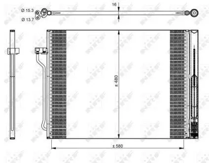 Радіатор кондиціонера NRF 350325