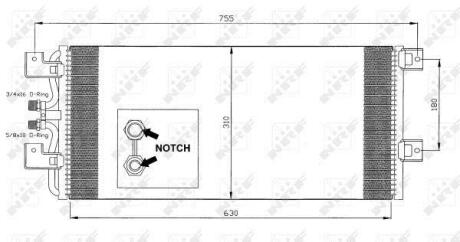 Радіатор кондиціонера NRF 35140