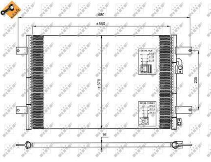 Радіатор кондиціонера NRF 35249