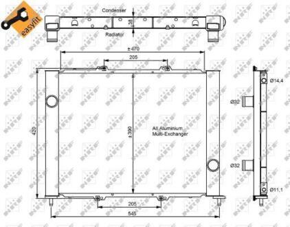 Радіатор кондиціонера NRF 35887