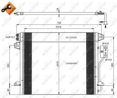 Радіатор кондиціонера NRF 35928
