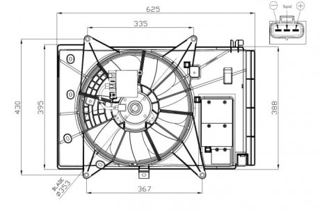 Вентилятор радіатора NRF 47949
